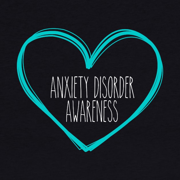 Anxiety Disorder Awareness Heart Support by MerchAndrey